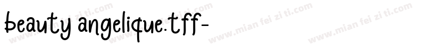 beauty angelique.tff字体转换